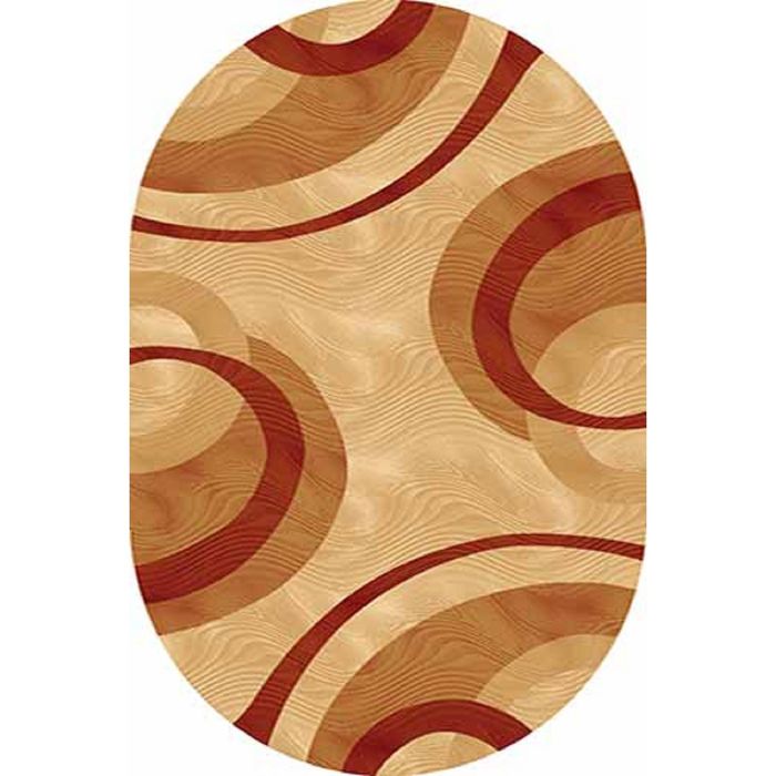 Ковёр Карвинг Хит-сет KAMEA 4783, 2*4 м, овал, BEIGE-RED