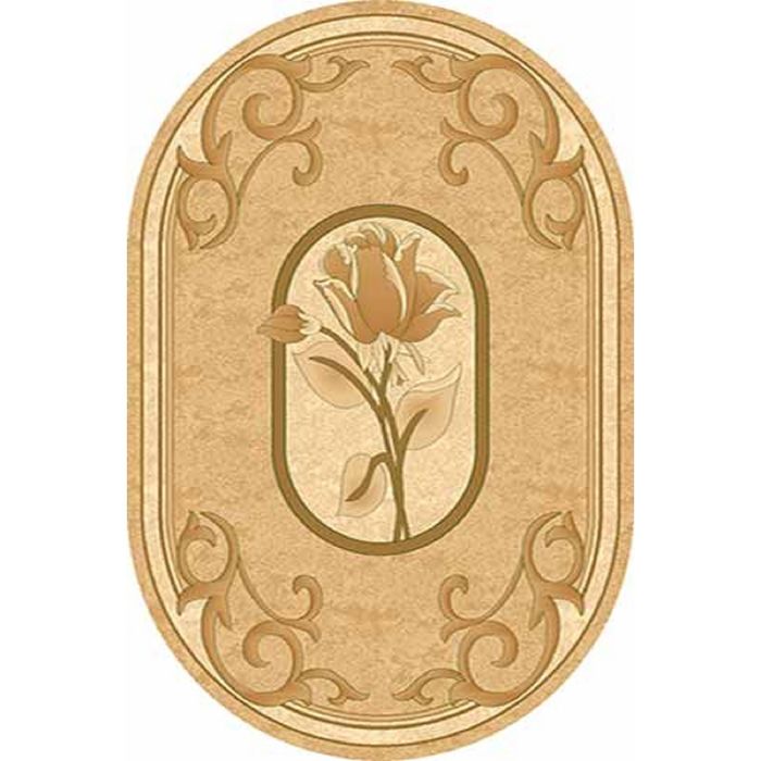 Ковёр Карвинг Хит-сет KAMEA 5435, 1*2 м, овал, BEIGE