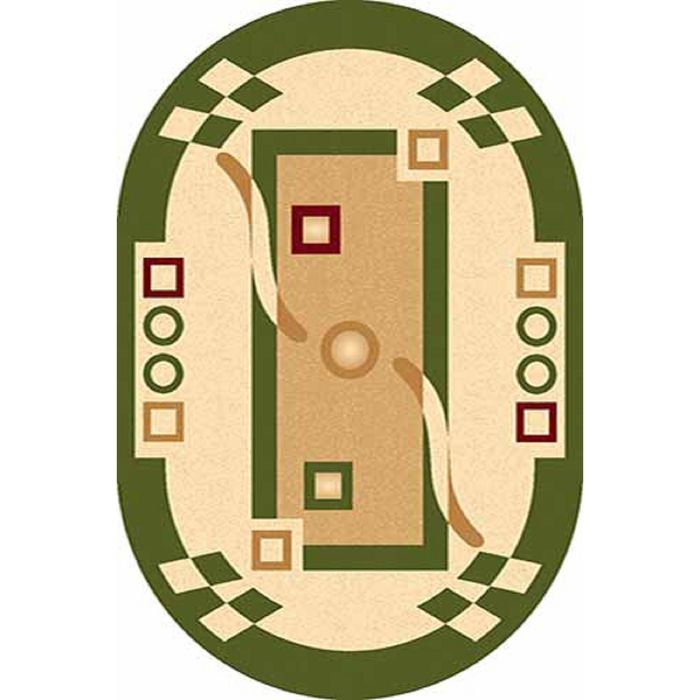 Ковёр Карвинг Хит-сет KAMEA 5462, 0,8*1,5 м, овал, GREEN