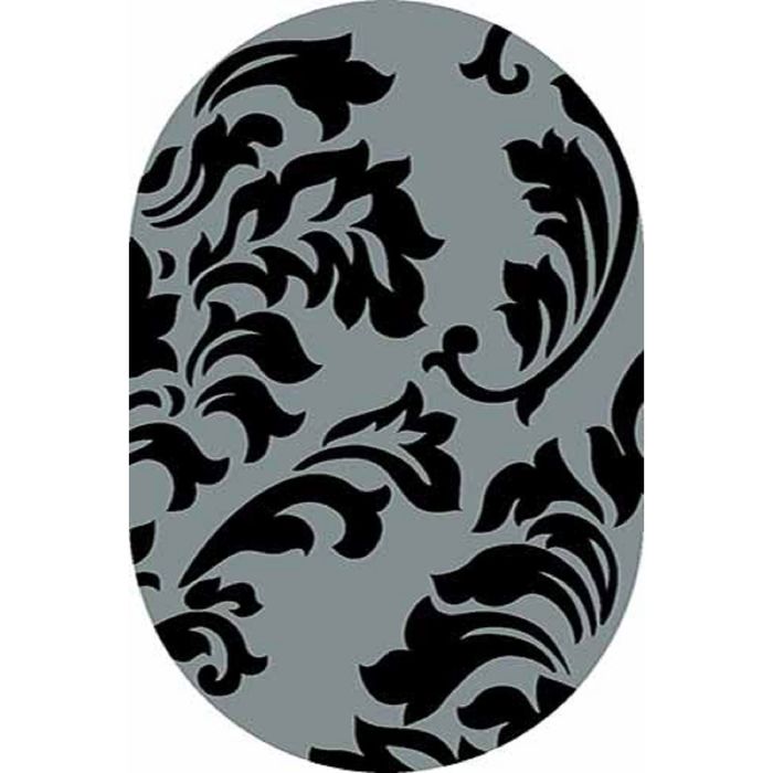 Ковёр Карвинг Фризе VISION DELUXE v812, 3*5 м, овал, GRAY