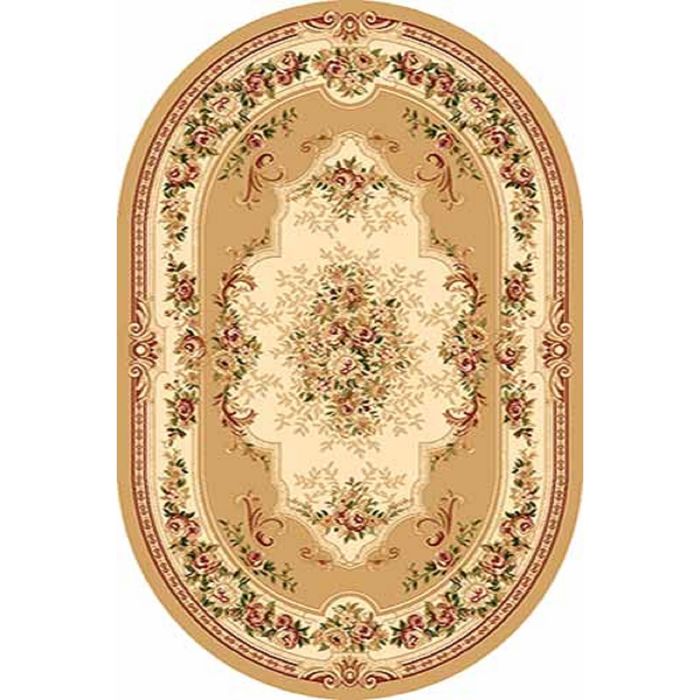 Ковёр Хит-Сет ПП VALENCIA 4015, 1,5*5 м, овал, BEIGE