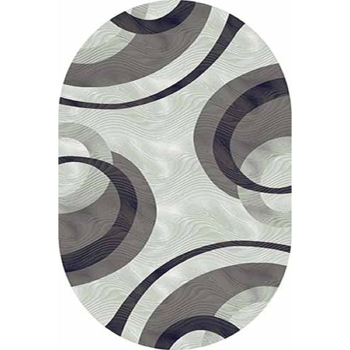 Ковёр Карвинг Хит-сет MEGA CARVING 4783, 2*5 м, овал, GRAY