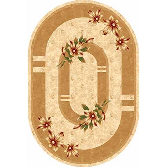 Ковёр Карвинг Хит-сет KAMEA d048, 1*2 м, овал, BEIGE