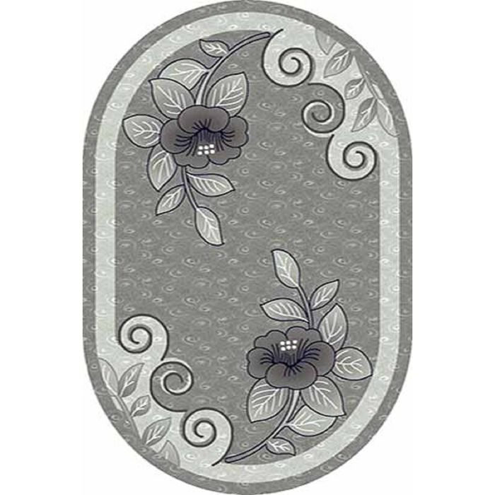 Ковёр Карвинг Хит-сет MEGA CARVING 4784, 2*5 м, овал, GRAY