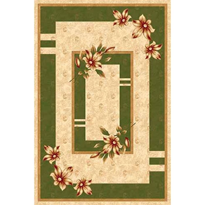 Ковёр Карвинг Хит-сет KAMEA d048, 2,5*5 м, прямоугольный, CREAM-GREEN