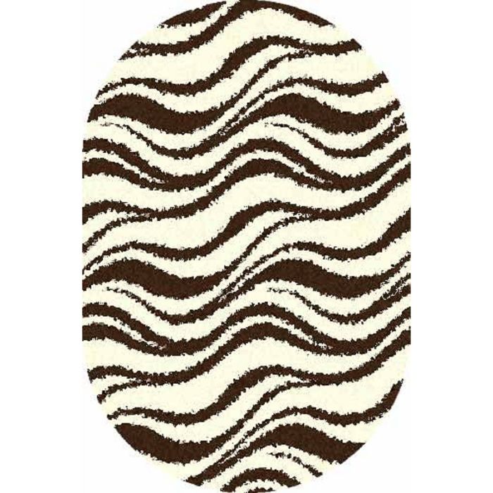Ковёр SHAGGY ULTRA s609, 3*4 м, овал, CREAM-BROWN