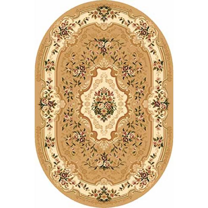 Ковёр Хит-Сет ПП VALENCIA d017, 0,8*1,5 м, овал, BEIGE