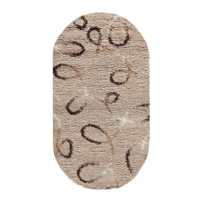 Ковёр SHAGGY ULTRA s612, 1*4 м, овал, BEIGE