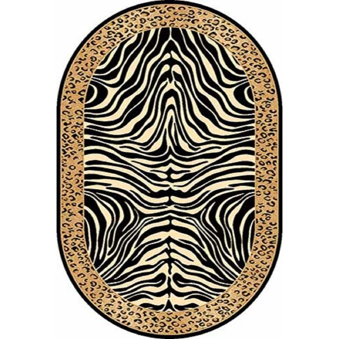 Ковёр Хит-Сет ПП VALENCIA d079, 2*5 м, овал, BLACK