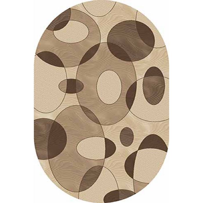 Ковёр Карвинг Хит-сет MEGA CARVING 8436, 2*5 м, овал, BEIGE