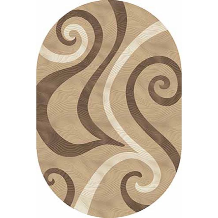 Ковёр Карвинг Хит-сет MEGA CARVING d262, 0,8*1,5 м, овал, LIGHT BEIGE