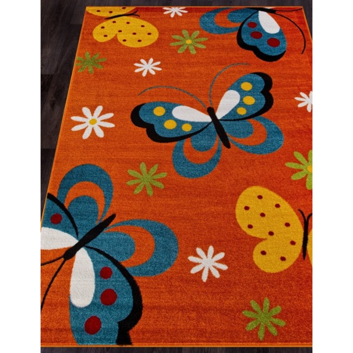 Ковер Fraise CRYSTAL 0772, 0,8*1,5 м, прямоугольный, ORANGE