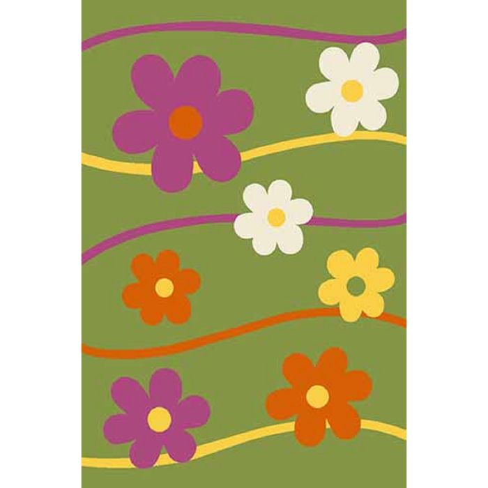 Ковер Fraise CRYSTAL 1021, 0,8*1,5 м, прямоугольный, GREEN