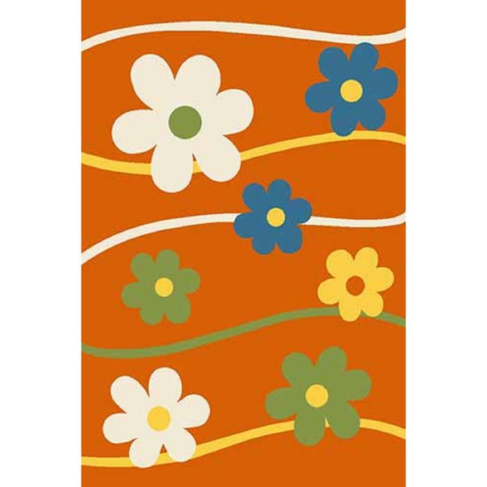 Ковер Fraise CRYSTAL 1021, 1,2*1,8 м, прямоугольный, ORANGE