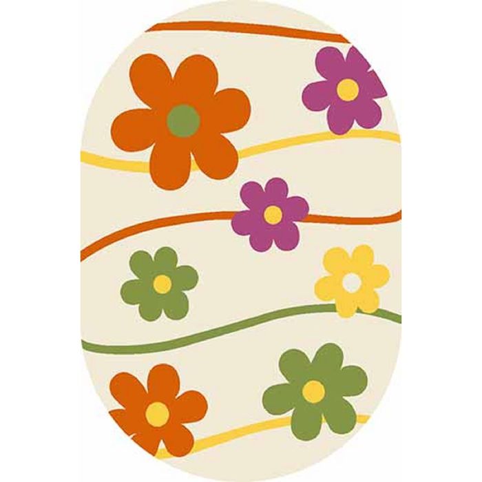 Ковер Fraise CRYSTAL 1021, 2*3 м, овал, CREAM