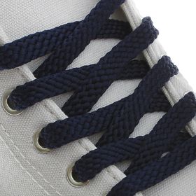 Шнурки для обуви плоские, 8 мм, 90 см, пара, цвет тёмно-синий Ош