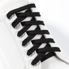 Шнурки для обуви, плоские, 8 мм × 100 см, пара, цвет чёрный