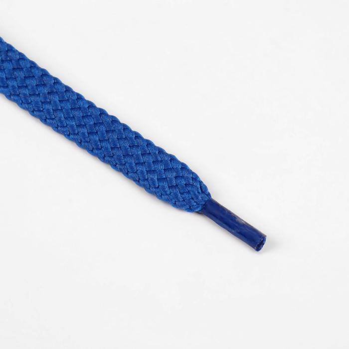 Шнурки для обуви плоские, 8мм, 100см, цвет синий