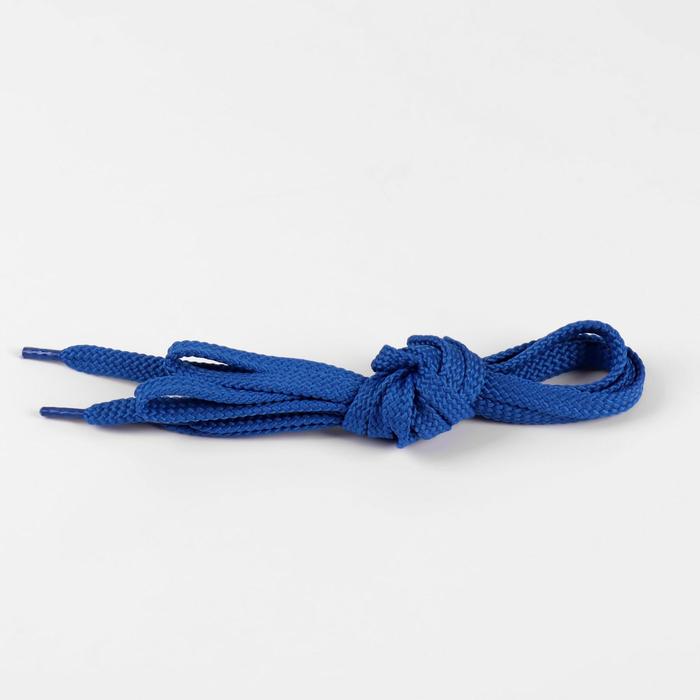 Шнурки для обуви плоские, 8мм, 100см, цвет синий