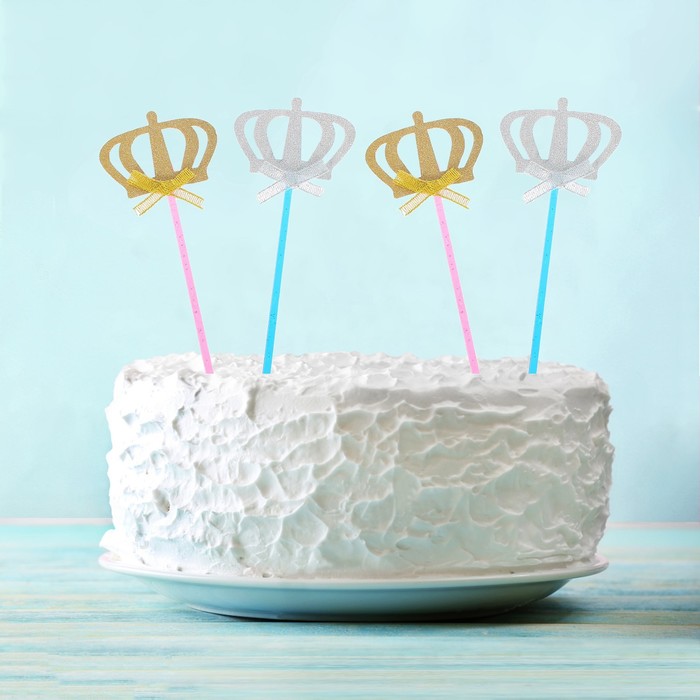 Топпер "Корона" (набор 4 шт) цвета МИКС