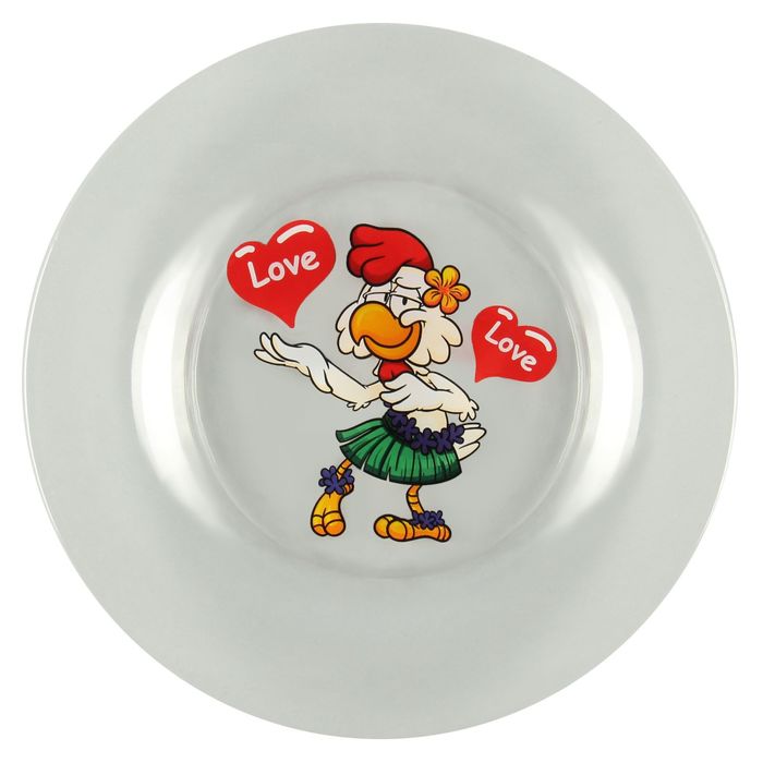 Тарелка мелкая 19,5 см, рисунок МИКС