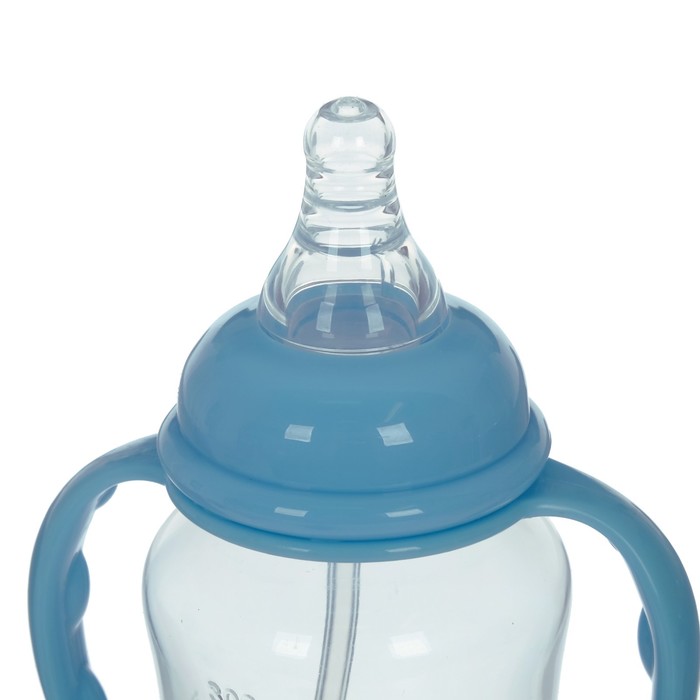 Бутылочка для кормления антиколиковая, с ручками, 300 мл, от 0 мес., цвета МИКС
