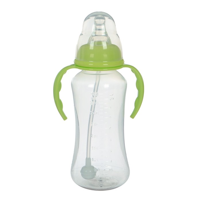 Бутылочка для кормления антиколиковая, с ручками, 300 мл, от 0 мес., цвета МИКС