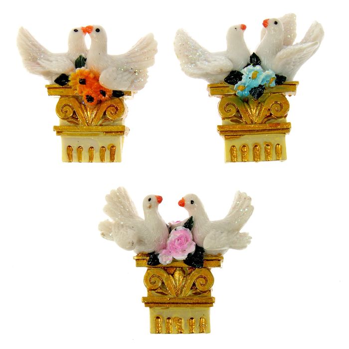 Магнит "2 голубя на колонне" МИКС