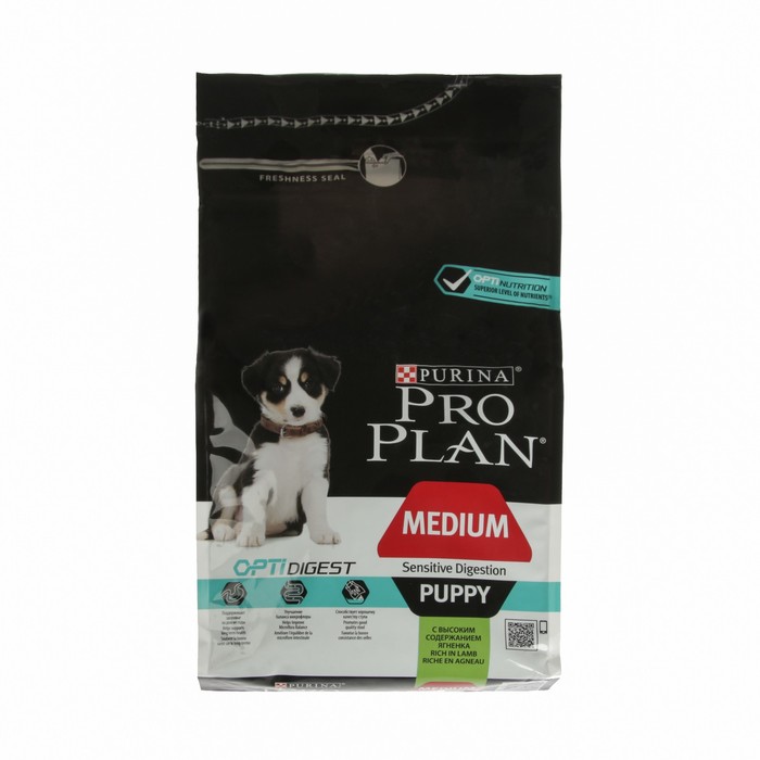 Сухой корм PRO PLAN для щенков с чувствительным пищеварением, ягненок/рис, 1.5 кг