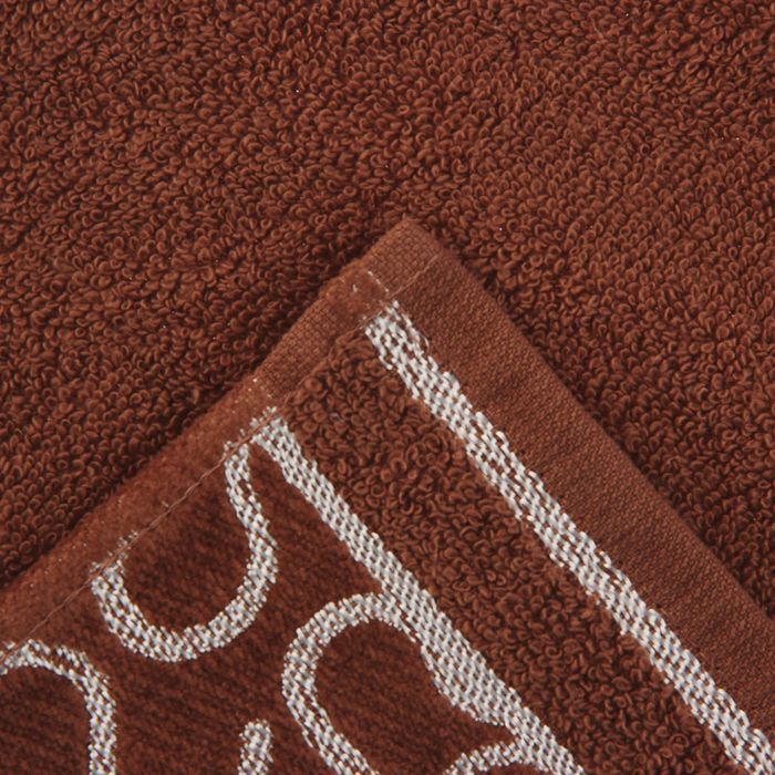 Полотенце махровое банное Fiesta Arabeska, размер 70х130 см, цвет коричневый, 380 г/м2