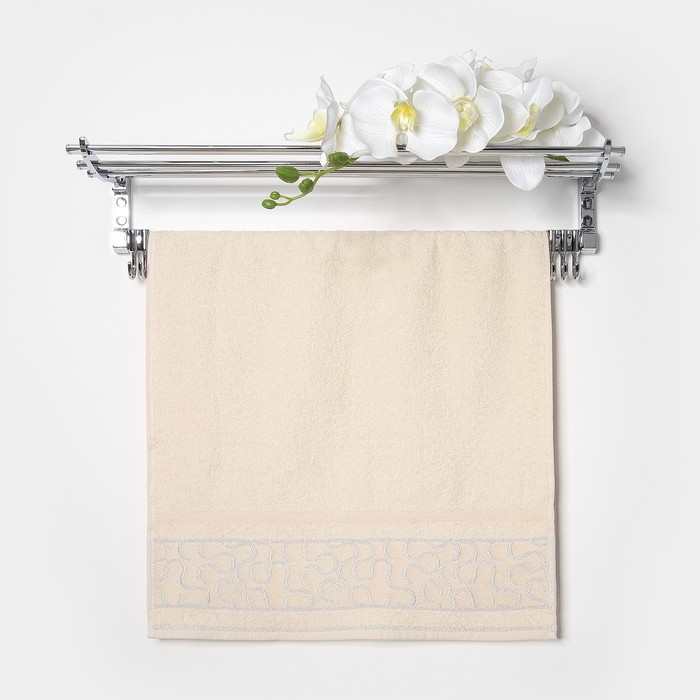 Полотенце махровое Fiesta Arabeska, размер 50х90 см, цвет шампань, 380 г/м2