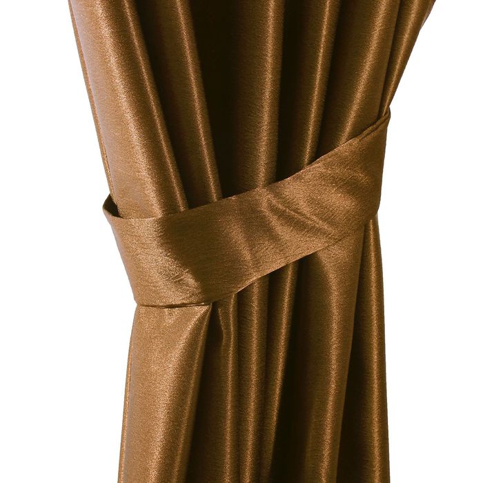 Штора портьерная "Этель" ширина 200 см, высота 250 см, цвет песочный, глянцевая