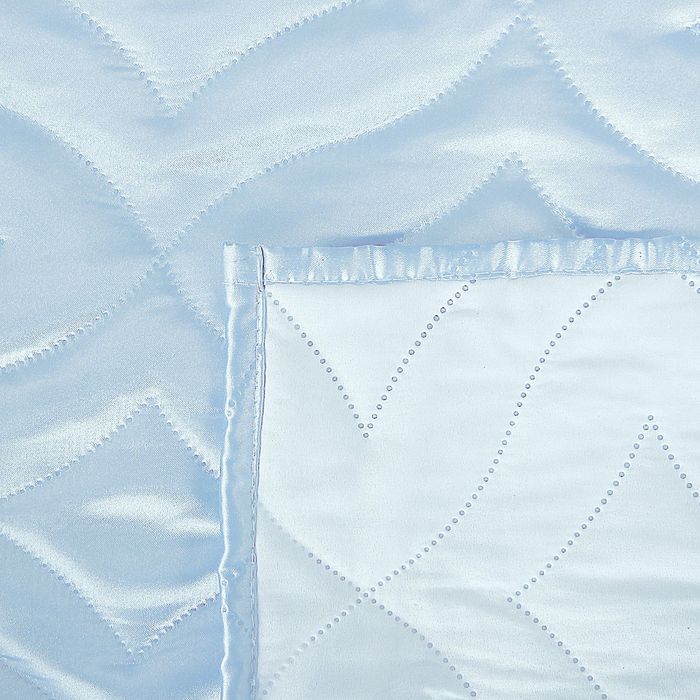 Покрывало двустороннее Люкс, цвет голубой, размер 180х205 см, атлас 90 г/м2