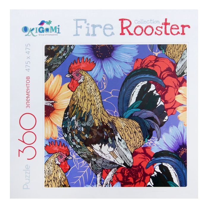 Пазл "FireRooster. Акварельные петухи", 360 элиментов