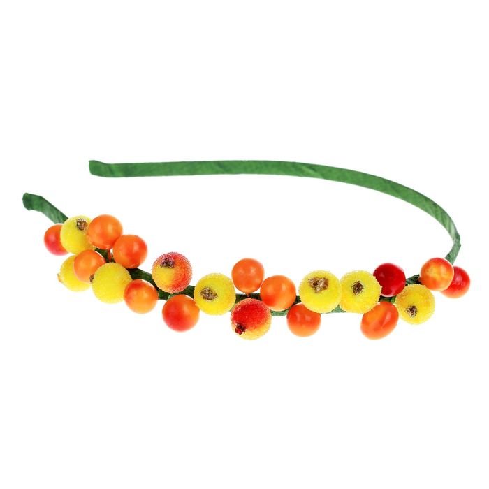 Ободок ручной работы "Оранжевые ягоды"