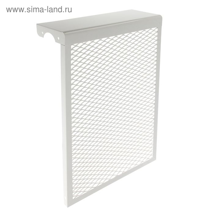 Экран на чугунный радиатор, 390 х 610 х 142 мм, 4 секции, металлический, белый
