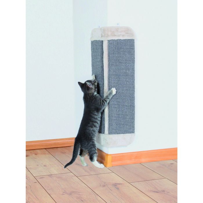 Когтеточка Trixie "доска" угловая, 32 х 60 см., светло-серый