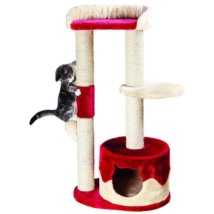 Домик Trixie Pilar для кошки, 100см., беж/красный.