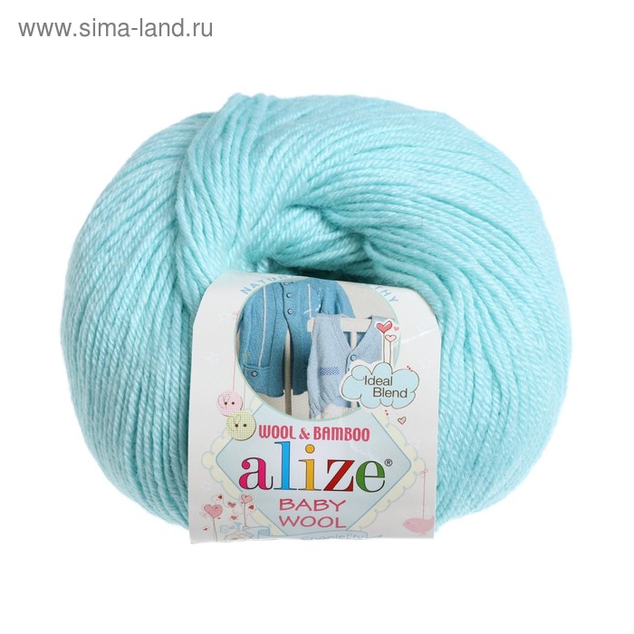 

Пряжа "Baby Wool" 40% шерсть, 40% акрил, 20% бамбук 175м/50гр (19 водяная зелень)