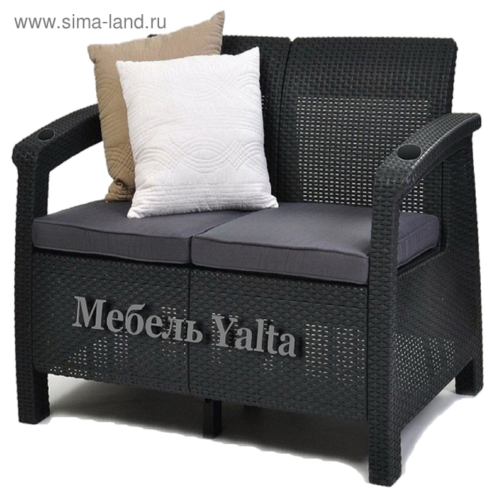

Диван 2х местный Yalta Love Seаt, цвет венге