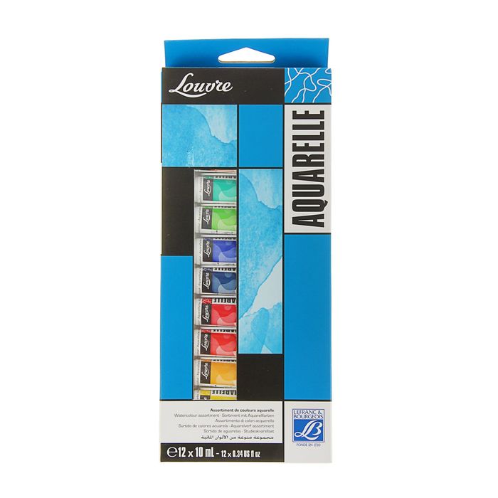 Акварель художественная набор в тубе 12цв*10 мл LeFranc&amp;Borgeois LOUVRE LF806912
