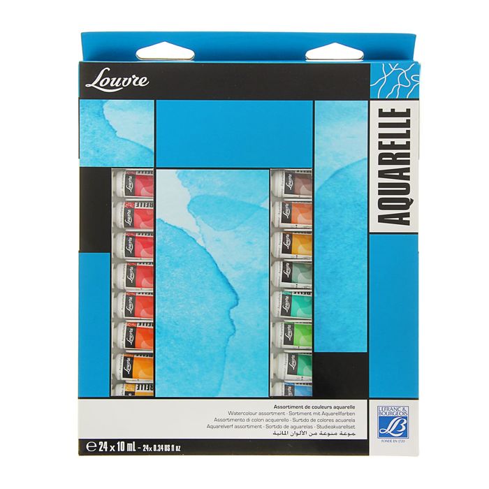 Акварель художественная набор в тубе 24 цвета по 10 мл LeFranc&amp;Borgeois