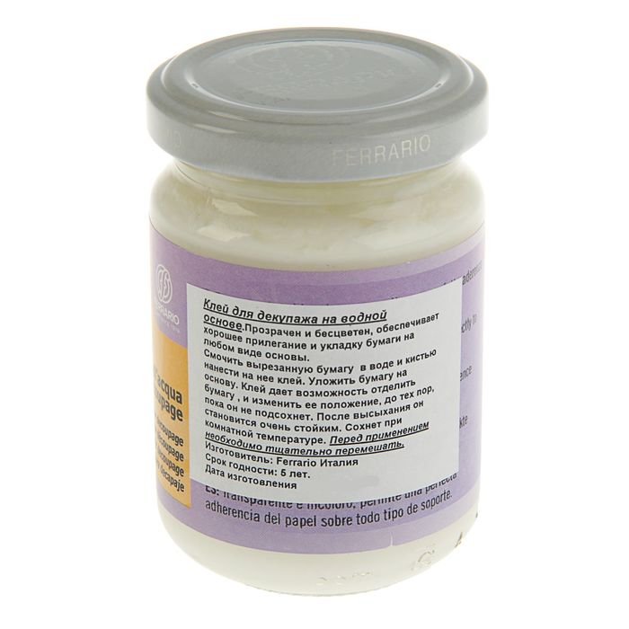 Клей для декупажа Универсальный 150 мл Ferrario Colla all'acqua банка/стекло CC182000
