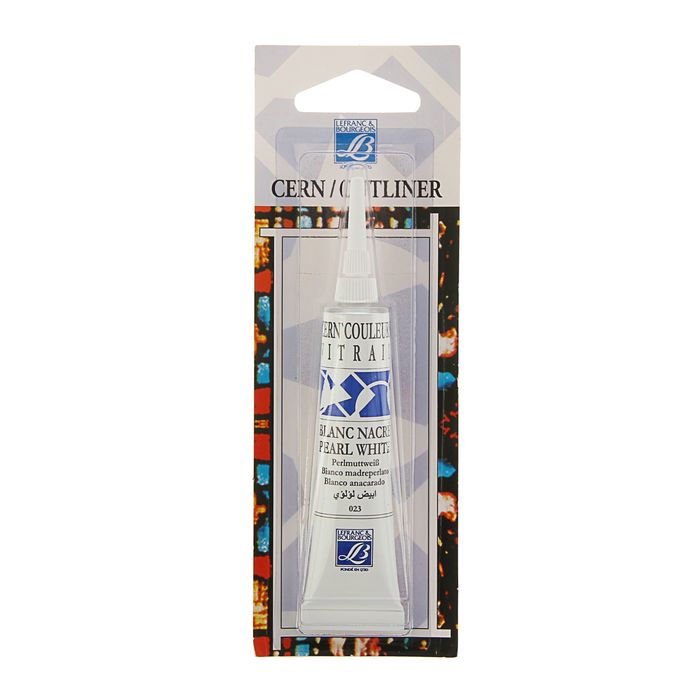 Контур по стеклу и керамике 20 мл LeFranc&Borgeois без обжига туба 023 Перламутровая белая LF211592