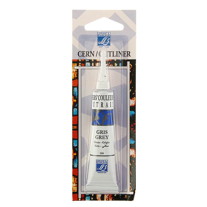Контур по стеклу и керамике 20 мл LeFranc&Borgeois без обжига туба 250 Серый LF211590
