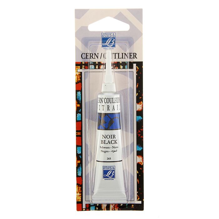 Контур по стеклу и керамике 20 мл LeFranc&Borgeois без обжига туба 265 Черный LF211591