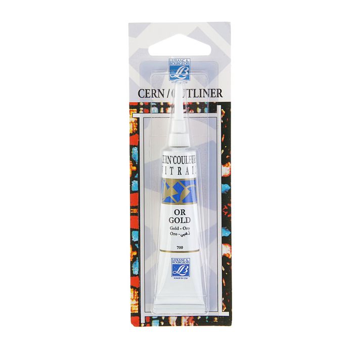 Контур по стеклу и керамике 20 мл LeFranc&Borgeois без обжига туба 700 Золотой LF211589