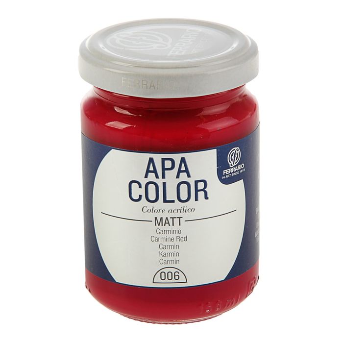 Краска акриловая художественная в стекле 150 мл Ferrario Апа Колор №06 пунцово-красный BA0095AO06