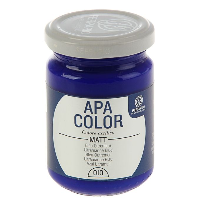 Краска акриловая художественная в стекле 150 мл Ferrario Апа Колор №10 ультрамарис BA0095AO10