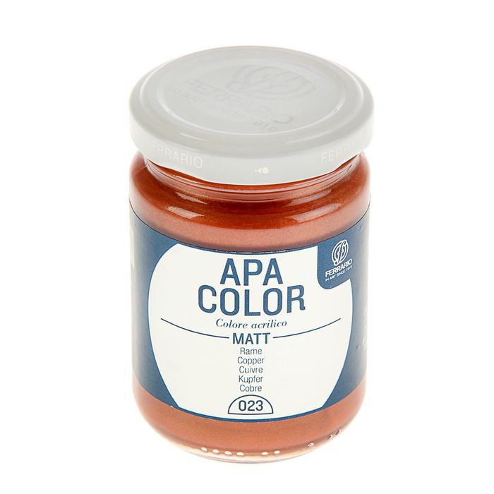 Краска акриловая художественная в стекле 150 мл Ferrario Апа Колор №23 медь BA0095AO23